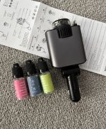 شارژر فندکی ماشین با کابل جمع شونده لیزرکهکشانی خوش بو کننده هوشمند 5 کاره STARKIGHT CAR CHARGER مدل D1 W&O - تصویر 2