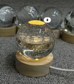 چراغ خواب گوی / گوی شیشه ای / چراغ خواب کریستالی / چراغ خواب / هالووین / هالوین - تصویر 6
