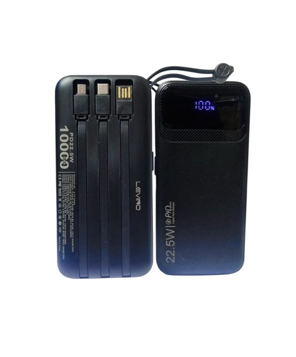 Screenshot پاوربانگ ۱۰ هزار لوینو مدل powerbank 10000 levino N-30 پاوربانک کابل متصل - تصویر 1