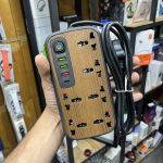 سه راهی 6 خونه یونیورسال با 4 ورودی کابل طرح چوب