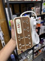 سه راهی 6 خونه یونیورسال با 4 ورودی کابل طرح چوب - تصویر 2