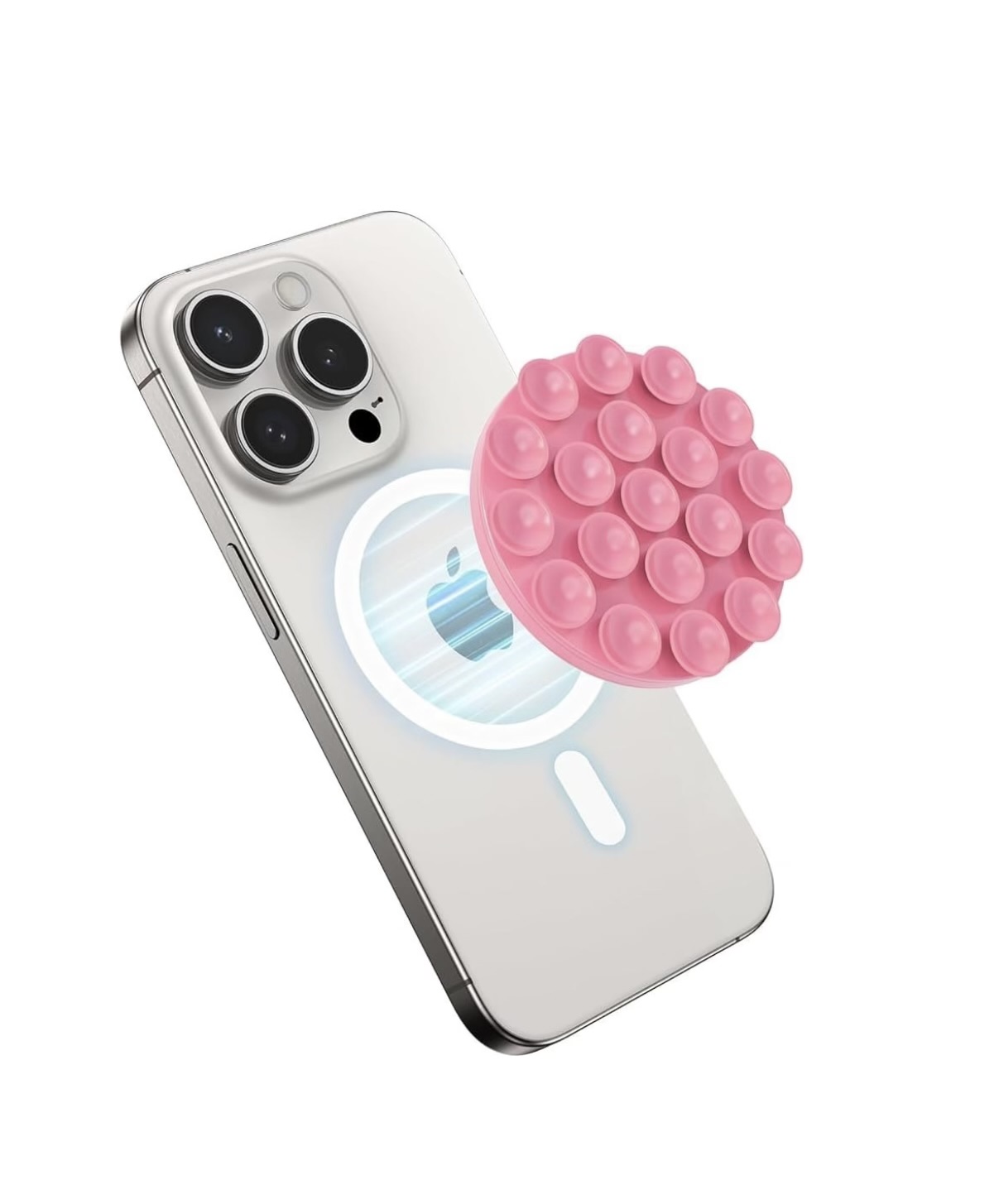 photo-output نگهدارنده سیلیکونی موبایل چسبونکی طرح قلب و مستطیل و گرد - تصویر 1