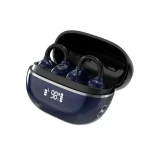 ایرپاد لاله‌ ای القایی airpods LDNIO صفحه نمایش دار مدل  T08 مشکی و کرمی