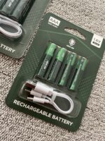 پک 4 تایی باتری شارژی قلمی گرین لاین باتری شارژی نیم قلمی گرین لاین GNRGBAA battery Green lion - تصویر 3