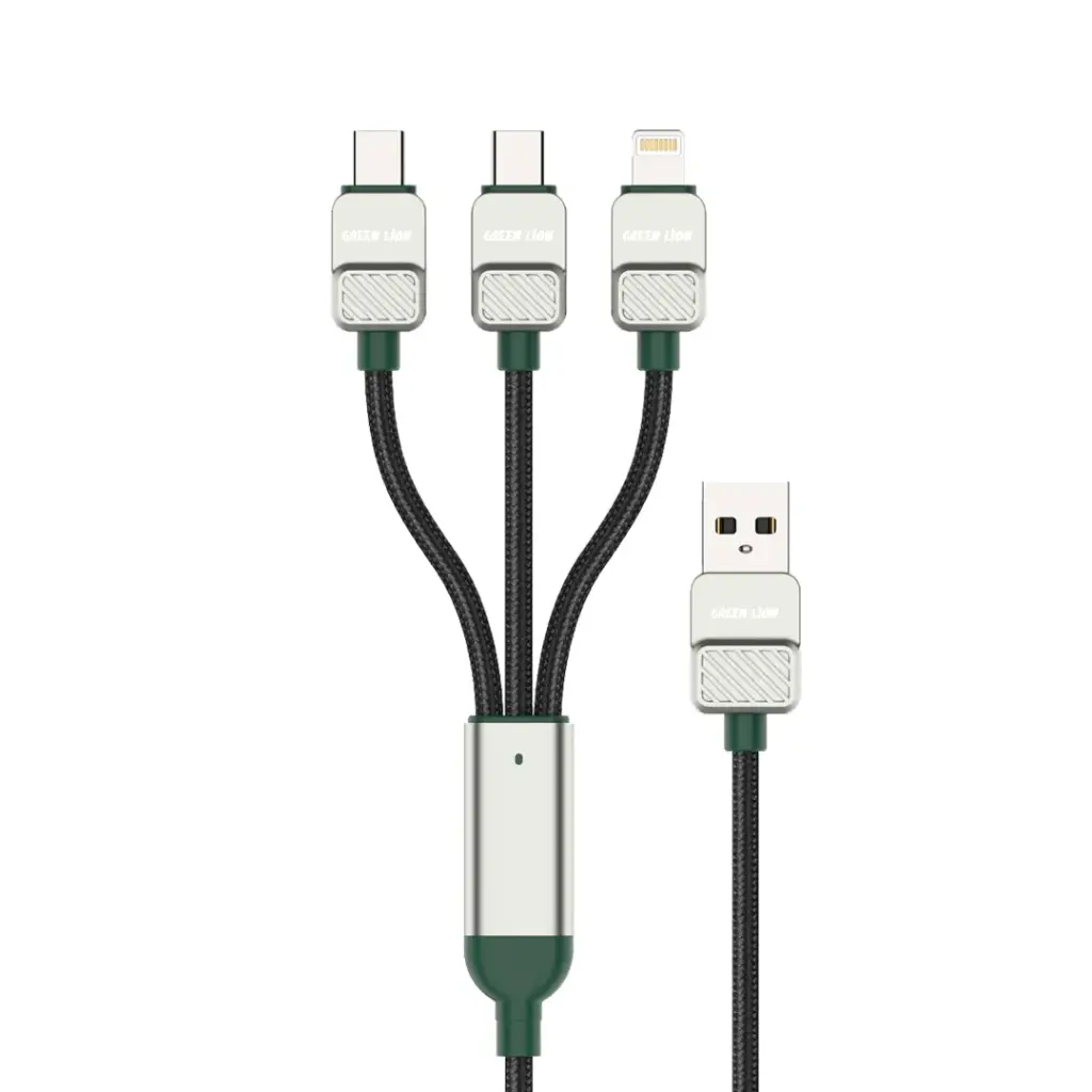 کابل گرین لاین 6 کاره فلزی 6in1 BRAIDED GREEN LOIN PD60W