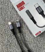 کابل تبدیل تایپ‌سی و لایتنینگ به ایوایکس Type-C به AUX مدل GJ-009 - تصویر 2