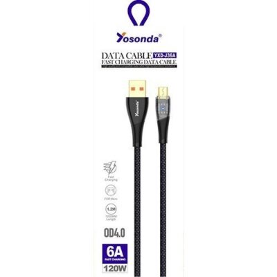 کابل شارژ ۱۲۰وات YOSONDA تایپ سی مدل YHD-J36T