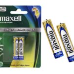 باتری نیم قلمی آلکالاین مکسل MAXELL LR03 بسته 2 عددی