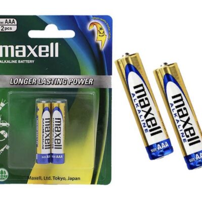باتری نیم قلمی آلکالاین مکسل MAXELL LR03 بسته 2 عددی